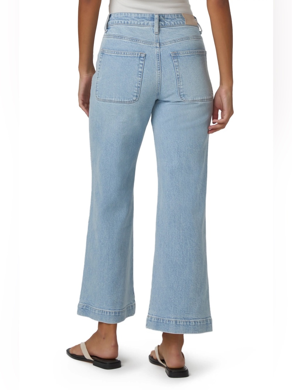 Paige Leenah Ankle Wide Leg Jeans 28 Light Denim Blue Olevia Coastal Minimalist - Picture 4 of 13